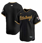 Men's Pittsburgh Pirates Blank Black Alternate Limited Baseball Stitched Jersey Dzhi,baseball caps,new era cap wholesale,wholesale hats
